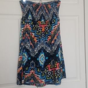 Strapless mini dress